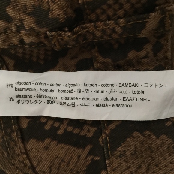 Zara Hi-Rise Snakeskin Print Jeans - Picture 8 of 8